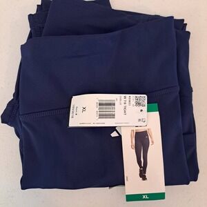 Adidas Womens 7/8 Tight High Rise Leggings Dark Blue KE6633 XL NWT